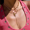 Jewelry Stainless Steel Titanium Steel Geometric Fish Pendant Rice Bead Necklace Electroplating Animal Original Design Women's