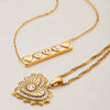 Jewelry Stainless Steel Titanium Steel Geometric Heart Old Style Electroplated Necklace