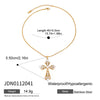 Jewelry Stainless Steel Titanium Steel Geometric Hollow Love Cross Pendant Electroplating Style