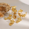 Jewelry Stainless Steel Titanium Steel Geometric Plants And Flowers Electroplating Style