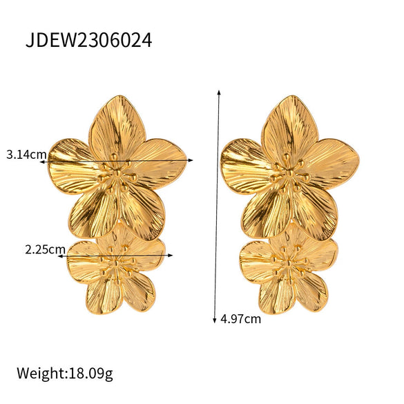 Jewelry Stainless Steel Titanium Steel Geometric Plants And Flowers Electroplating Style