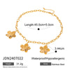 Jewelry Stainless Steel Titanium Steel Geometric Plants And Flowers Electroplating Style