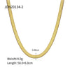 Jewelry Stainless Steel Titanium Steel Geometric Style Electroplated Snake Bone Chain Necklace For Women
