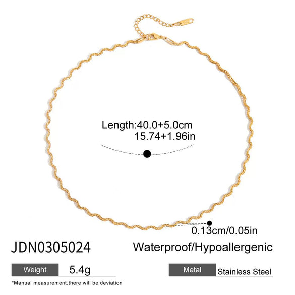 Jewelry Stainless Steel Titanium Steel Geometric Style Electroplated Snake Bone Chain Necklace For Women