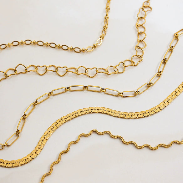 Jewelry Stainless Steel Titanium Steel Geometric Style Electroplated Snake Bone Chain Necklace For Women