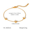 Jewelry Stainless Steel Titanium Steel Inlaid Zircon Geometric Style O Word Chain Necklace And Hand Jewelry