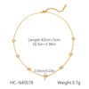 Jewelry Stainless Steel Titanium Steel Inlaid Zircon Geometric Style O Word Chain Necklace And Hand Jewelry