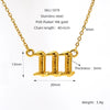 Jewelry Stainless Steel Titanium Steel 18K Electroplating Versatile Letters Numbers Text Pendant Necklace