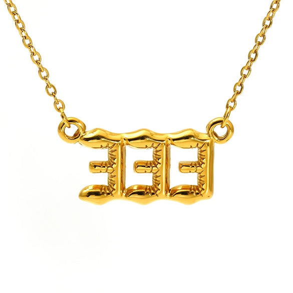 Jewelry Stainless Steel Titanium Steel 18K Electroplating Versatile Letters Numbers Text Pendant Necklace