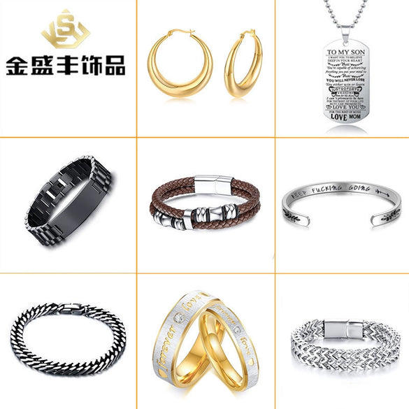 Jewelry Stainless Steel Titanium Steel Leather