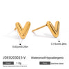 Jewelry Stainless Steel Titanium Steel Letter Electroplated Earrings Necklaces Hand Accessories