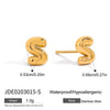 Jewelry Stainless Steel Titanium Steel Letter Electroplated Earrings Necklaces Hand Accessories