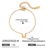 Jewelry Stainless Steel Titanium Steel Letter Electroplated Earrings Necklaces Hand Accessories
