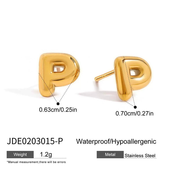 Jewelry Stainless Steel Titanium Steel Letter Electroplated Earrings Necklaces Hand Accessories