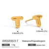 Jewelry Stainless Steel Titanium Steel Letter Electroplated Earrings Necklaces Hand Accessories