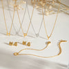 Jewelry Stainless Steel Titanium Steel Letter Electroplated Earrings Necklaces Hand Accessories