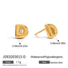 Jewelry Stainless Steel Titanium Steel Letter Electroplated Earrings Necklaces Hand Accessories