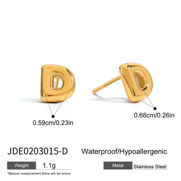 Jewelry Stainless Steel Titanium Steel Letter Electroplated Earrings Necklaces Hand Accessories