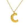 Jewelry Stainless Steel Titanium Steel Pendant Necklace With Embossed Pleated Design Inlaid With Gold And Letters Numbers Text For Women