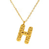 Jewelry Stainless Steel Titanium Steel Pendant Necklace With Embossed Pleated Design Inlaid With Gold And Letters Numbers Text For Women