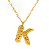 Jewelry Stainless Steel Titanium Steel Pendant Necklace With Embossed Pleated Design Inlaid With Gold And Letters Numbers Text For Women