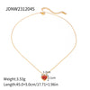 Jewelry Stainless Steel Titanium Steel Red Agate Love Shape Electroplating O Chain Pendant Earrings Ring