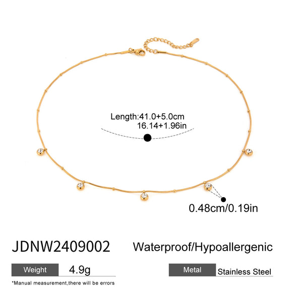 Jewelry Stainless Steel Titanium Steel Round Geometric Pendant Necklace With Electroplating For Women