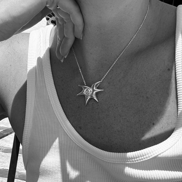 Jewelry Stainless Steel Titanium Steel Sun Pattern Electroplated Women's Earrings And Necklaces