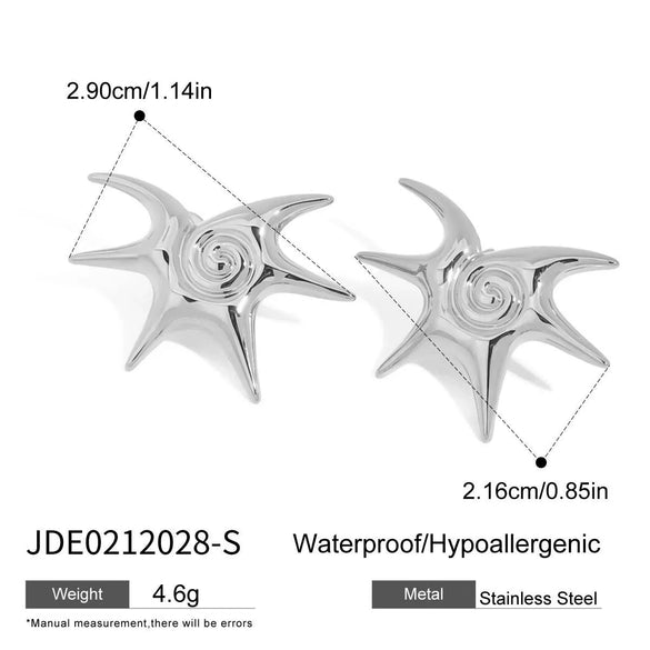 Jewelry Stainless Steel Titanium Steel Sun Pattern Electroplated Women's Earrings And Necklaces