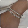 Jewelry Stainless Steel Unisex Couple Bracelet Geometric Electroplating