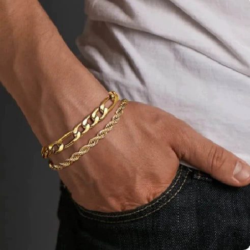 Jewelry Stainless Steel Unisex Couple Bracelet Geometric Electroplating