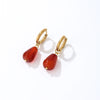 Jewelry Stainless Steel Water Dropshaped Electroplated Simple Women's Earrings