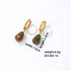Jewelry Stainless Steel Water Dropshaped Electroplated Simple Women's Earrings