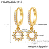 Jewelry Stainless Steel Zircon Geometric Elements Handmade Pvd Electroplated Niche Trendy Earrings