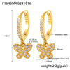 Jewelry Stainless Steel Zircon Geometric Elements Handmade Pvd Electroplated Niche Trendy Earrings