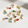 Jewelry Stainless Steel Zircon Pendant Electroplated Birthstone Water Drop Pearl