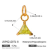 Jewelry Stainless Steel Zircon Pendant Electroplated Birthstone Water Drop Pearl