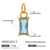 Jewelry Stainless Steel Zircon Pendant Electroplating Birthstone Water Drop Design