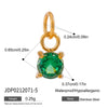 Jewelry Stainless Steel Zircon Pendant Electroplating Birthstone Water Drop Design