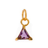 Jewelry Stainless Steel Zircon Pendant Electroplating Birthstone Water Drop Design