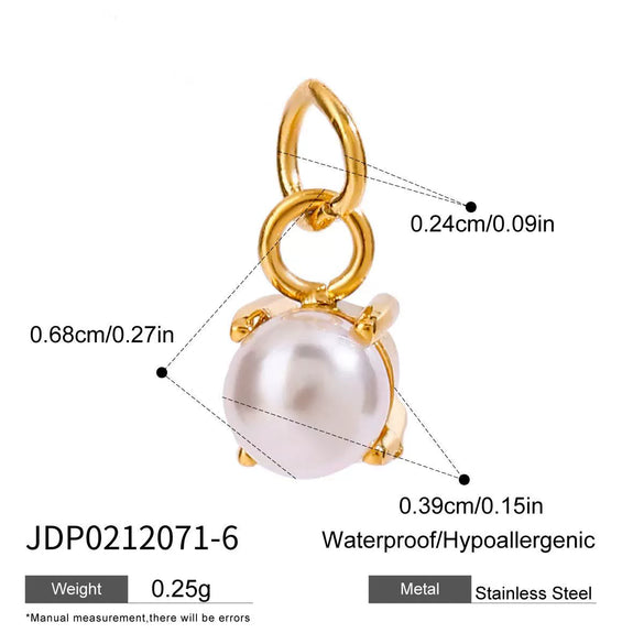 Jewelry Stainless Steel Zircon Pendant Electroplating Birthstone Water Drop Design