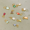 Jewelry Stainless Steel Zircon Pendant Electroplating Birthstone Water Drop Design