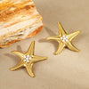 Jewelry Starfish Pearl Stainless Steel 18K Geometric Electroplating Women's