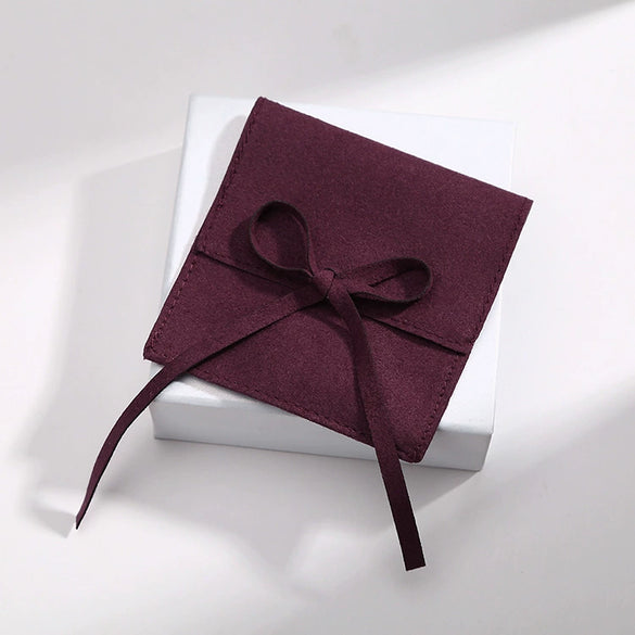 Jewelry Storage Bag Microfiber Imitation Leather Flannel Square