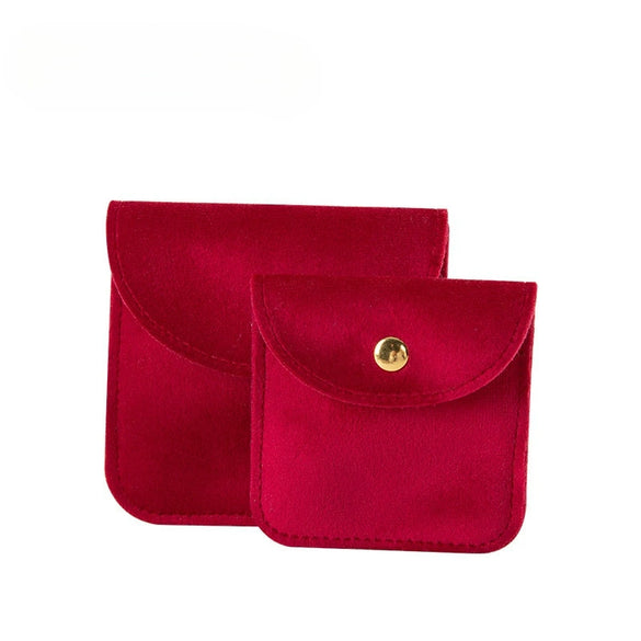 Jewelry Storage Bag Velvet Double Sided Snap Button Square For Bracelet And Jade Wenwan Bracelet