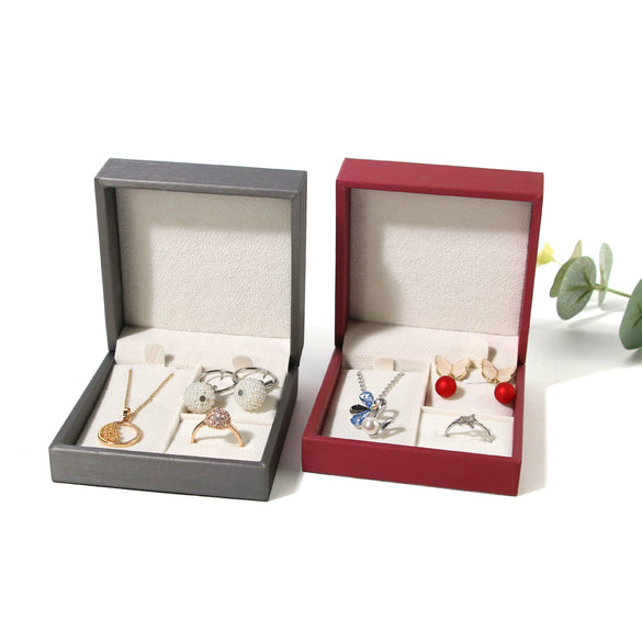 Jewelry Storage Box Brushed Leather Threepiece