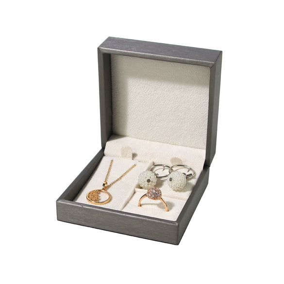 Jewelry Storage Box Brushed Leather Threepiece