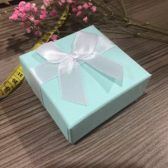 Jewelry Storage Box In Paper And Cardboard Material For Earrings Necklace Ring With Fashion Packaging And Bow Design