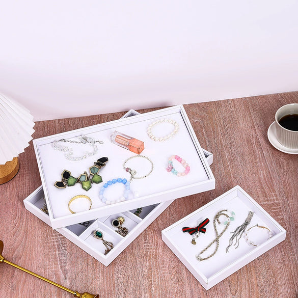Jewelry Storage Display Tray Pu Material High Sense Style