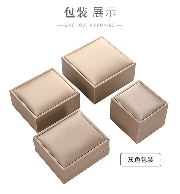 Jewelry Storage Gift Box With White Bow For Necklace Ring Earrings